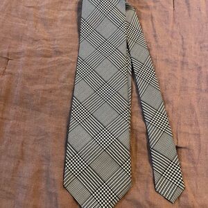 Classic Black and White Checkered Tie